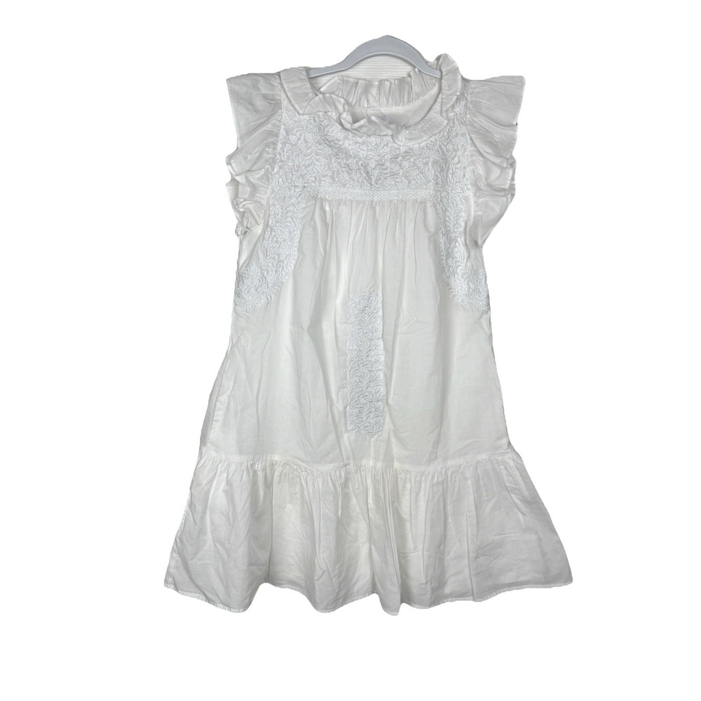 J.‎ Marie White Rayon Embroidered Dress Women's Size XS Rush Sorority